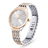 Attract watch, Swiss Made, Pavé, Crystal bracelet, Rose gold tone, Mixed metal finishk